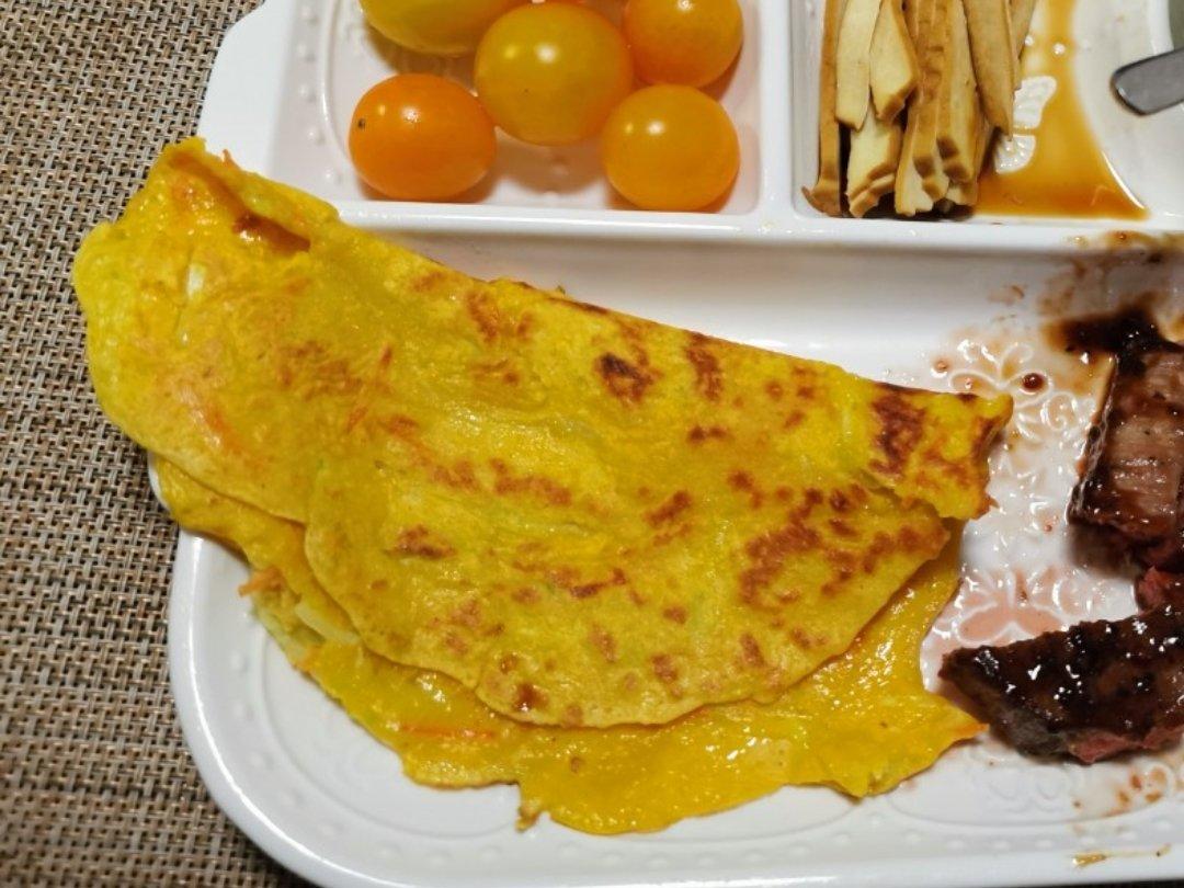 南瓜鸡蛋煎饼（平底锅版）