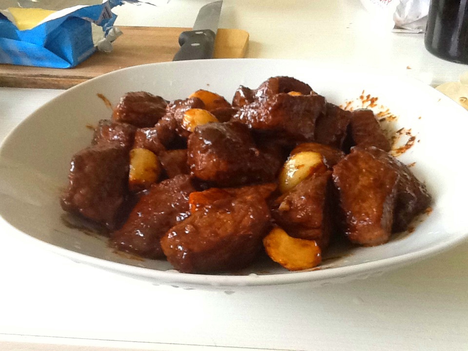 黑蒜子牛肉粒