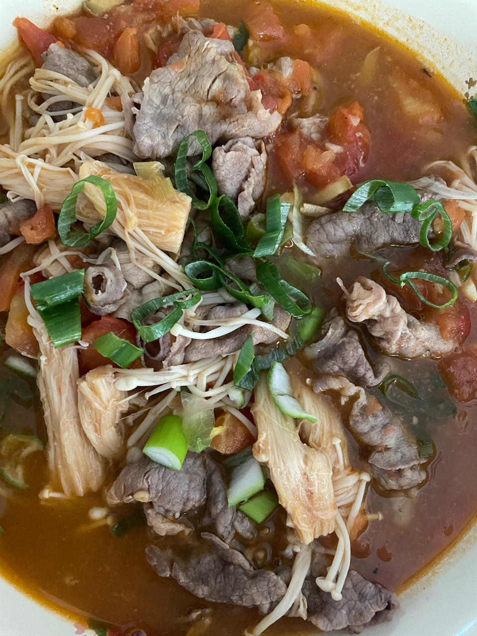 番茄肥牛金针菇