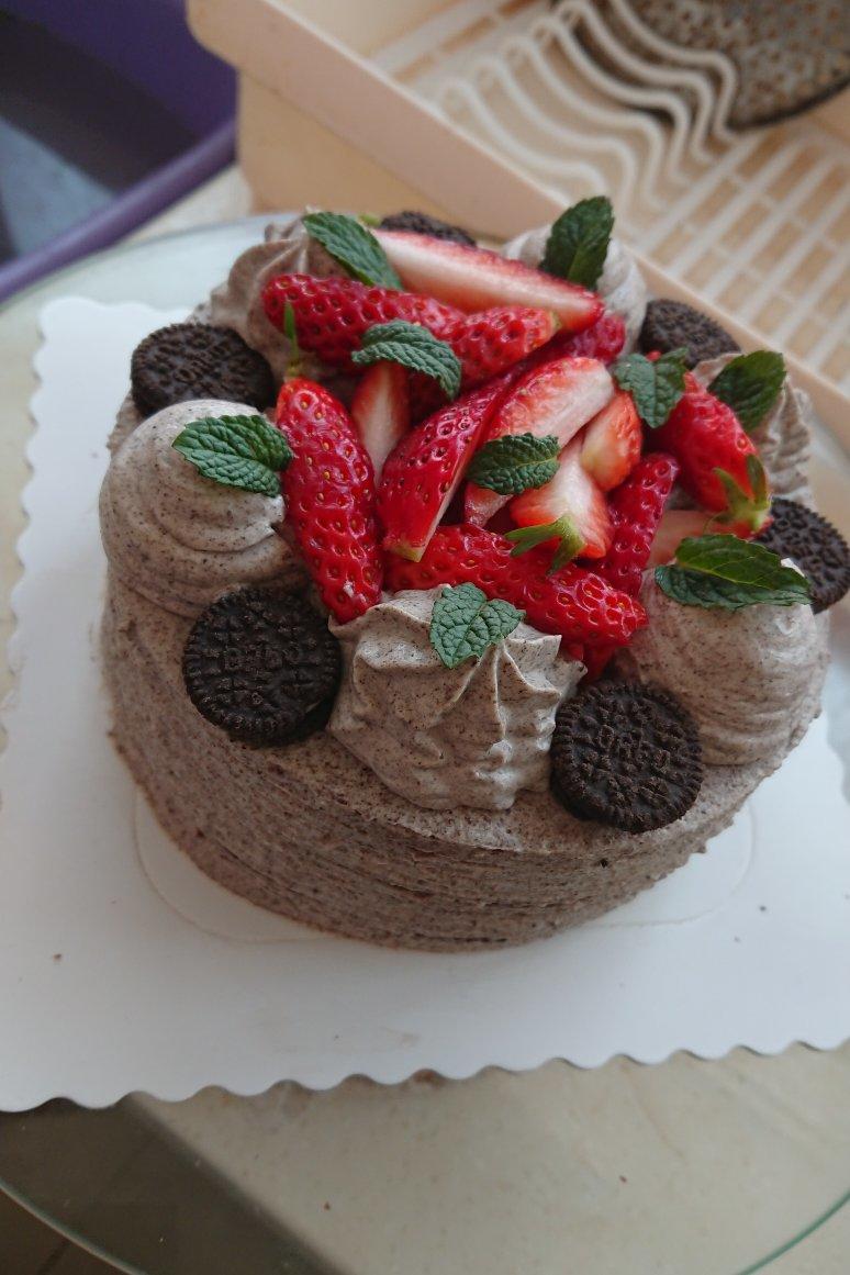 兔-lala做的奥利奥咸奶油草莓蛋糕