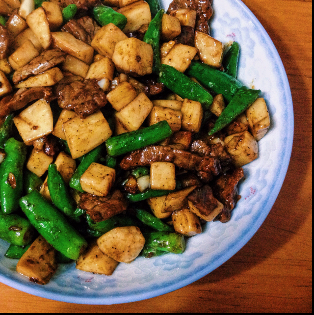 黑椒杏鲍菇牛肉粒