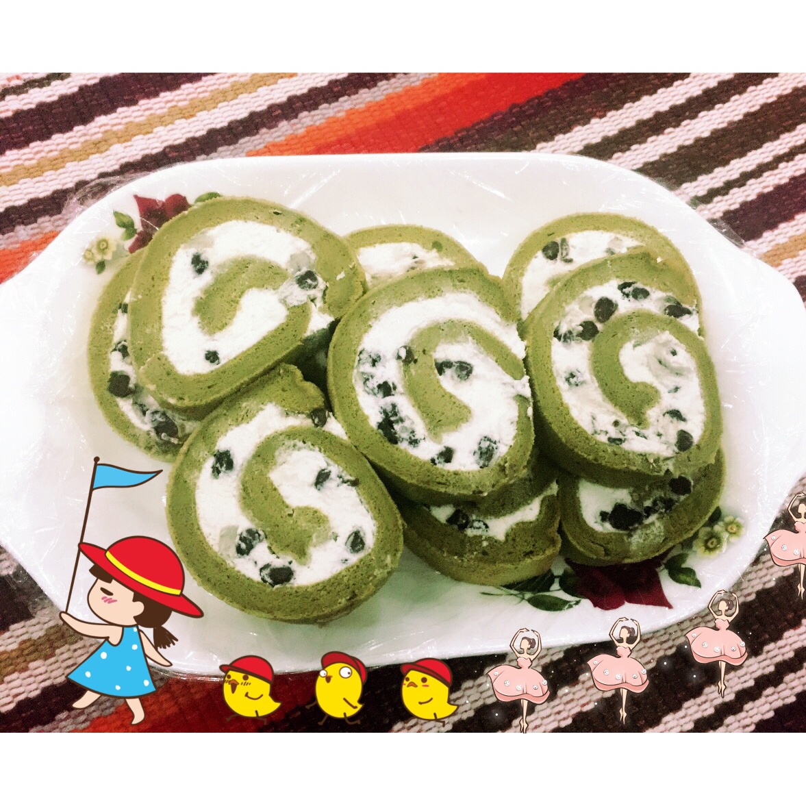 抹茶戚风蛋糕卷