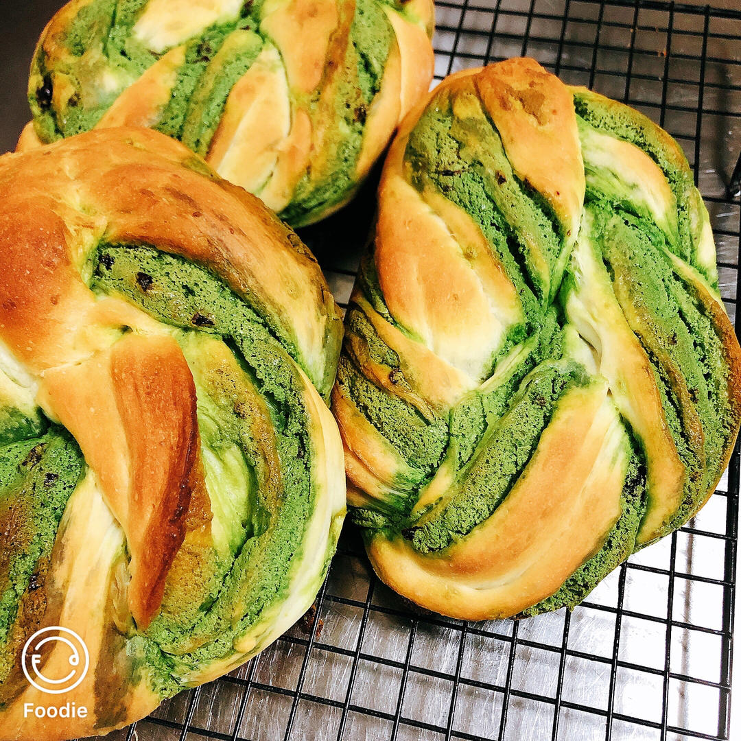 抹茶奶酥手撕面包