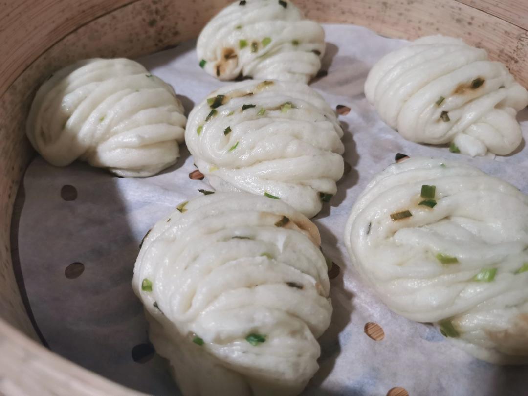 葱油花卷，一根筷子卷出漂亮的造型