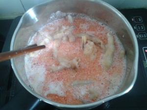 泰式红咖喱鸡爪的做法 步骤4