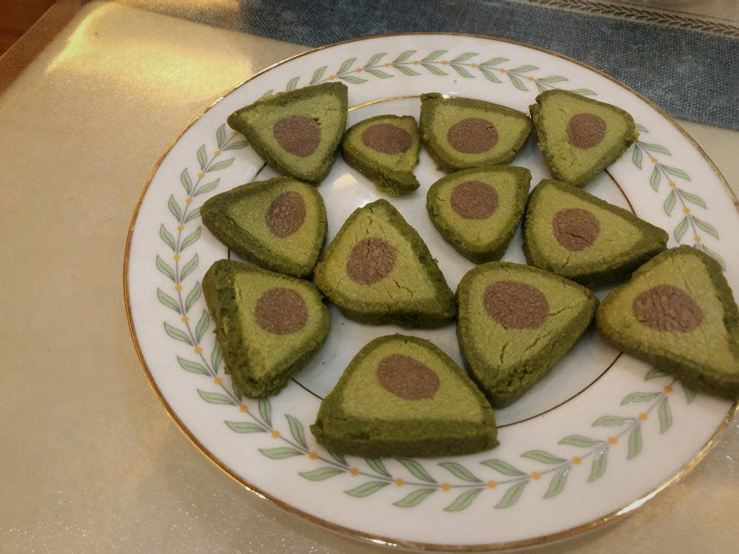 🥑免打发，免模具，清新小可爱—牛油果造型曲奇饼干