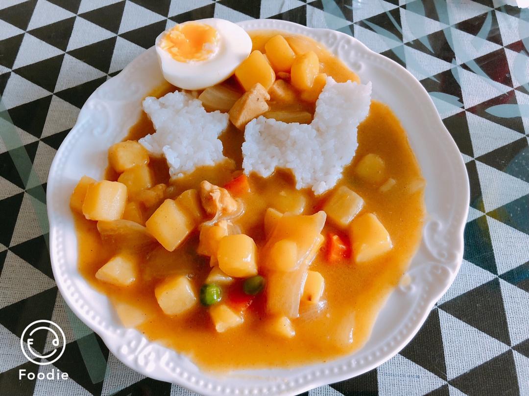 椰浆咖喱鸡肉饭