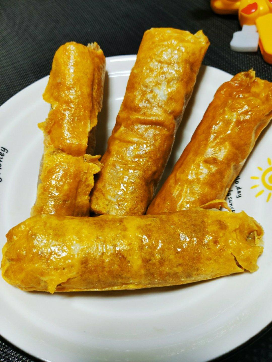 老爸的手艺---蒸肉蛋卷