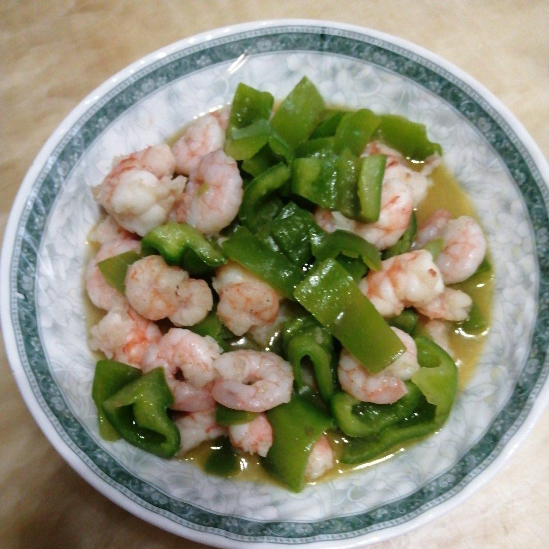 青椒炒虾仁