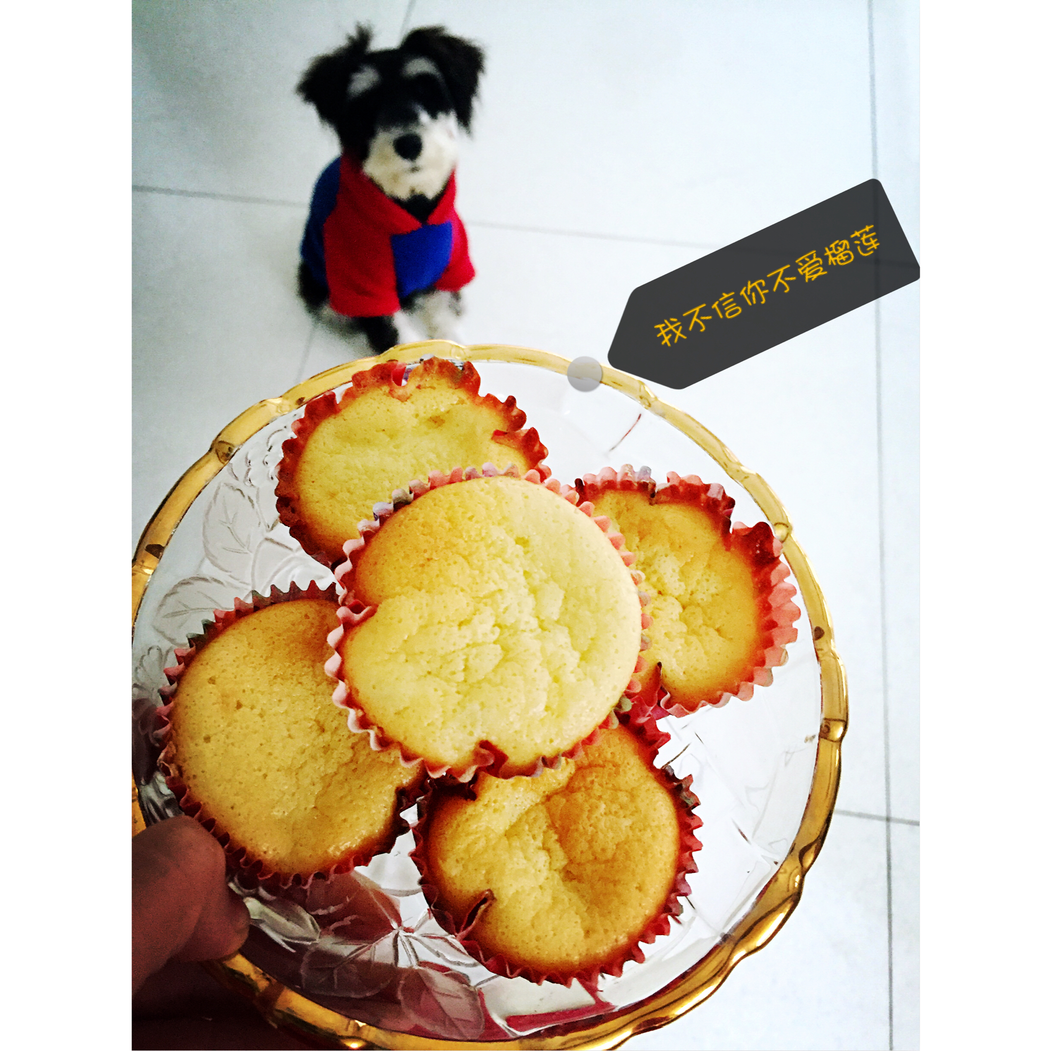 榴莲戚风杯子蛋糕