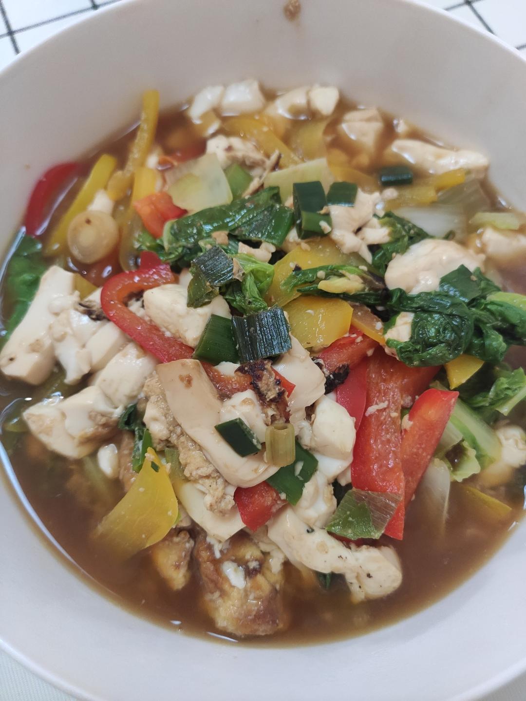 鸡蛋焖内脂豆腐