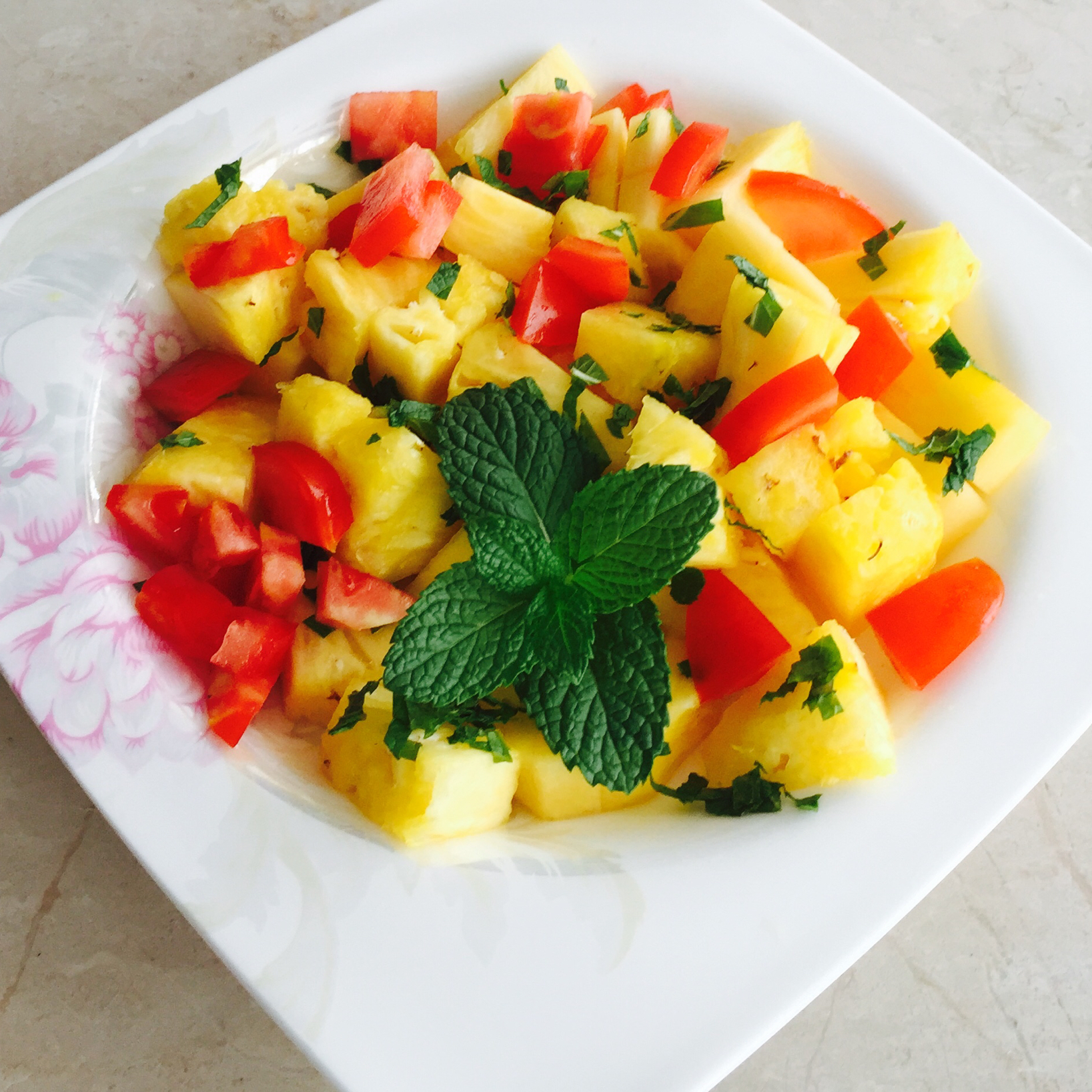 oule做的米米姐的凉拌菠萝(我超级爱)