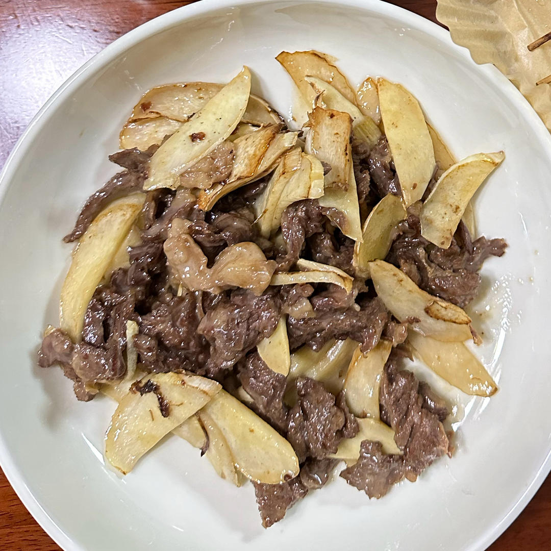 家常菜－茭白炒肉丝