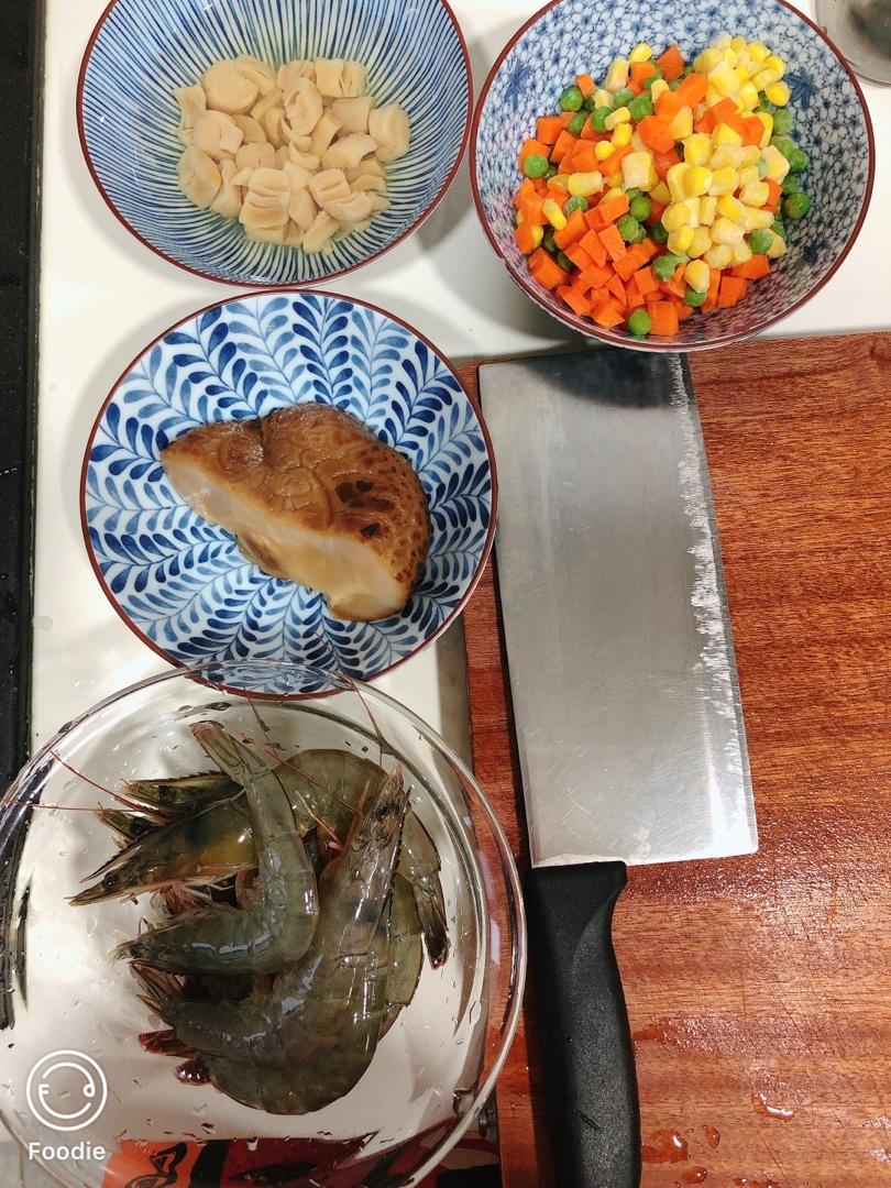 什锦蔬菜鲜虾粥