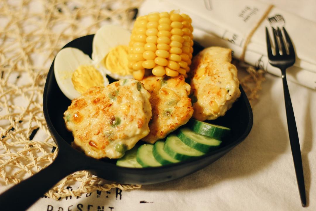 高蛋白减肥鸡肉饼