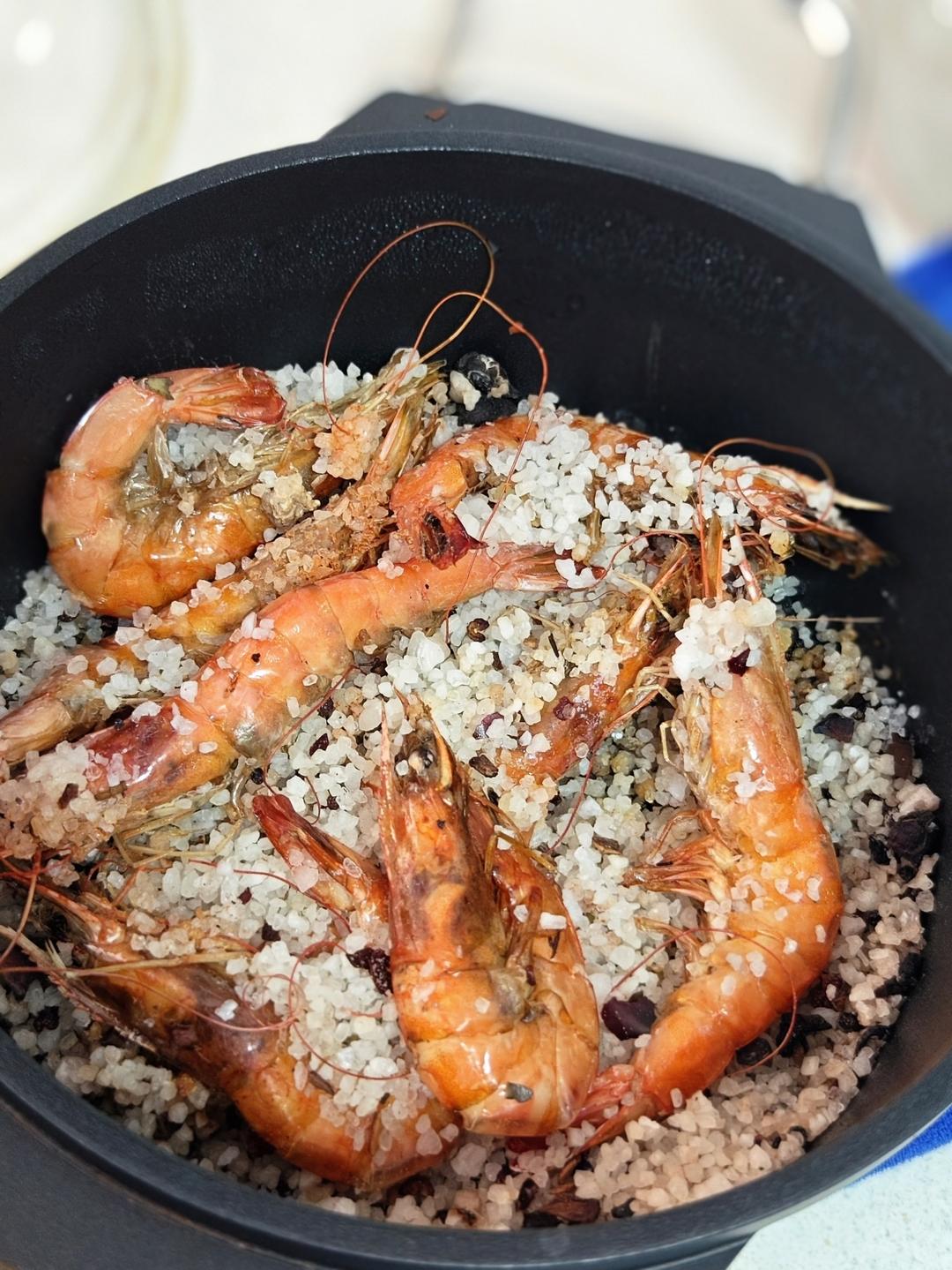 超大超鲜的盐焗🦐虾