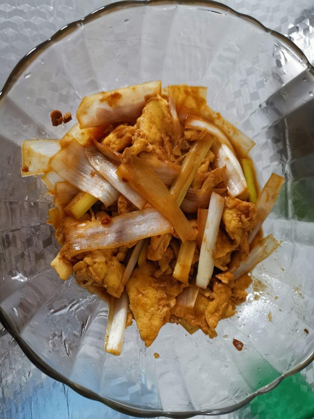妈吃的酱鸡蛋？还是大葱炒鸡蛋？