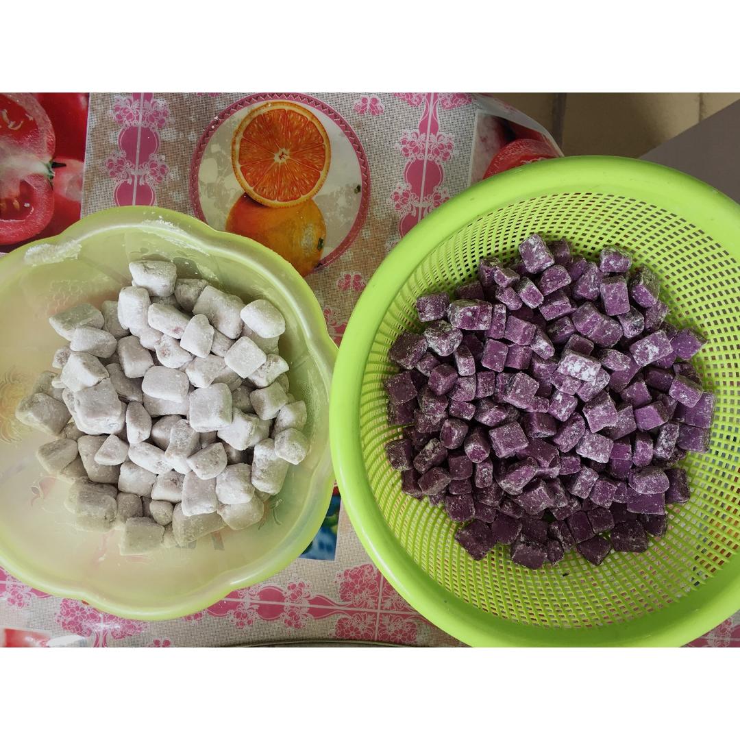 【视频】椰汁芋圆（芋头、红薯、紫薯圆）