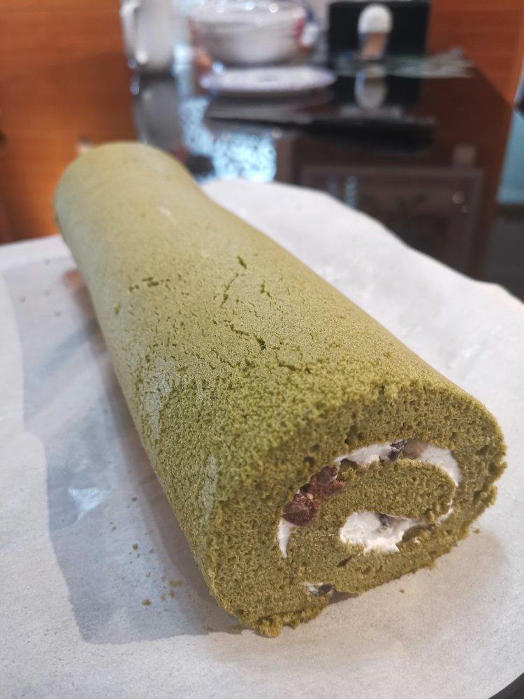 抹茶蜜豆蛋糕卷