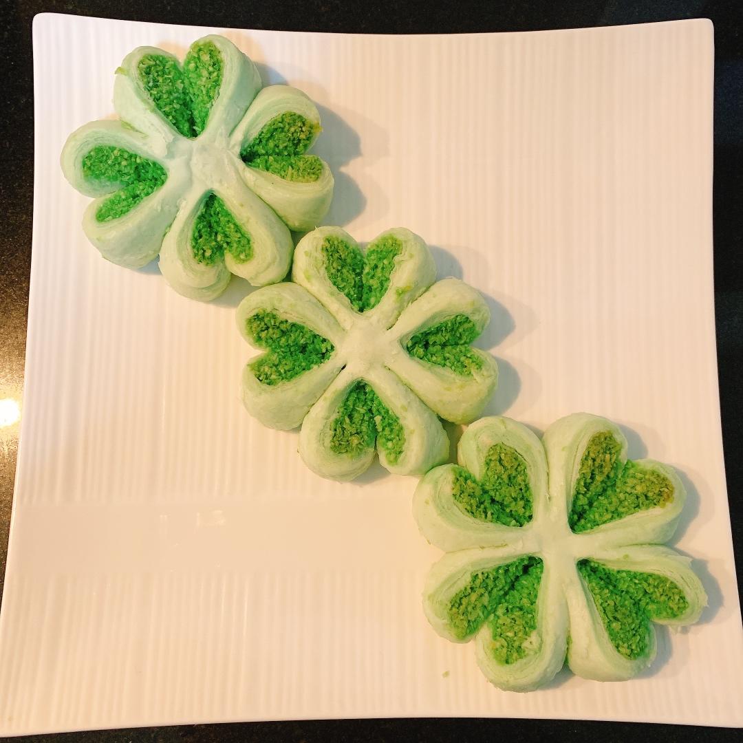 幸运四叶草抹茶椰蓉酥【北鼎烤箱食谱】