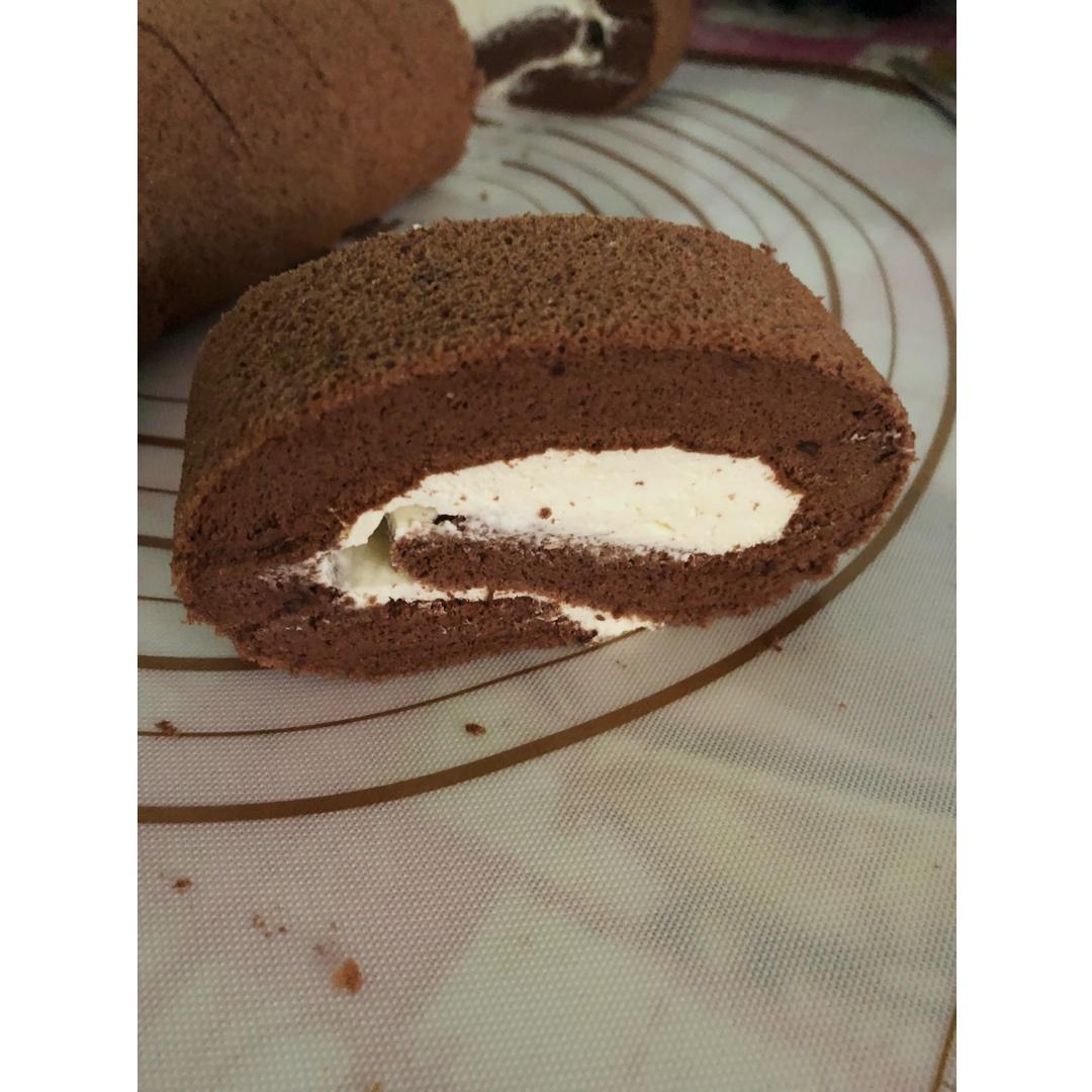 可可蛋糕卷（低糖减奶油版）