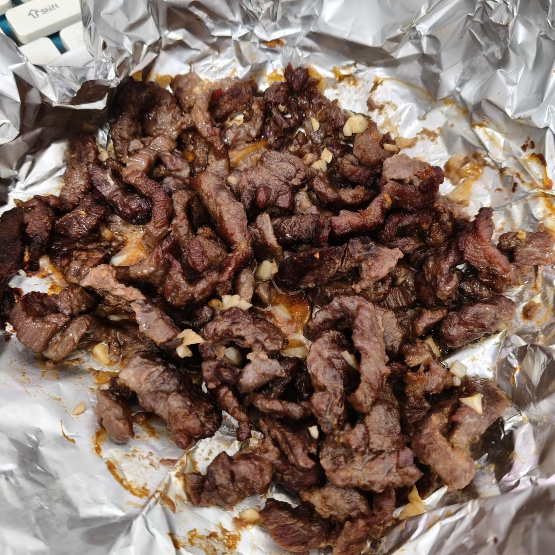 总共分两步的烤牛肉