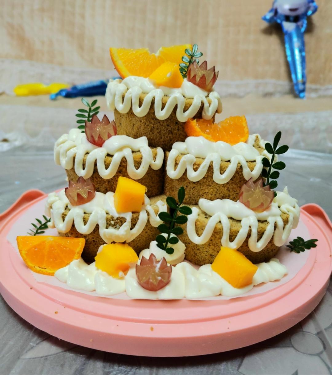 堆起来的蛋糕塔⁉️叠叠乐青提乳酪蛋糕🎂超乖