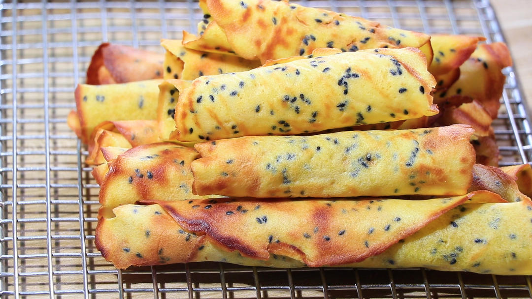 不用蛋卷机做蛋卷，酥脆掉渣