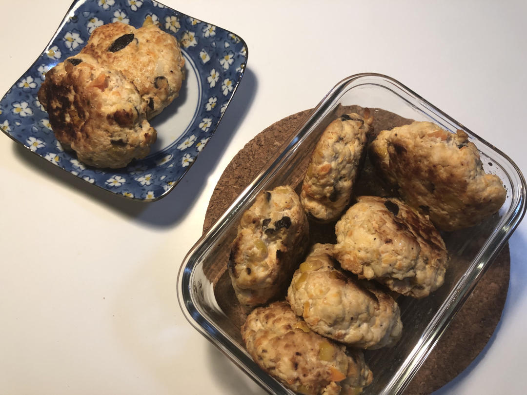 健康便当之减脂鸡胸肉饼