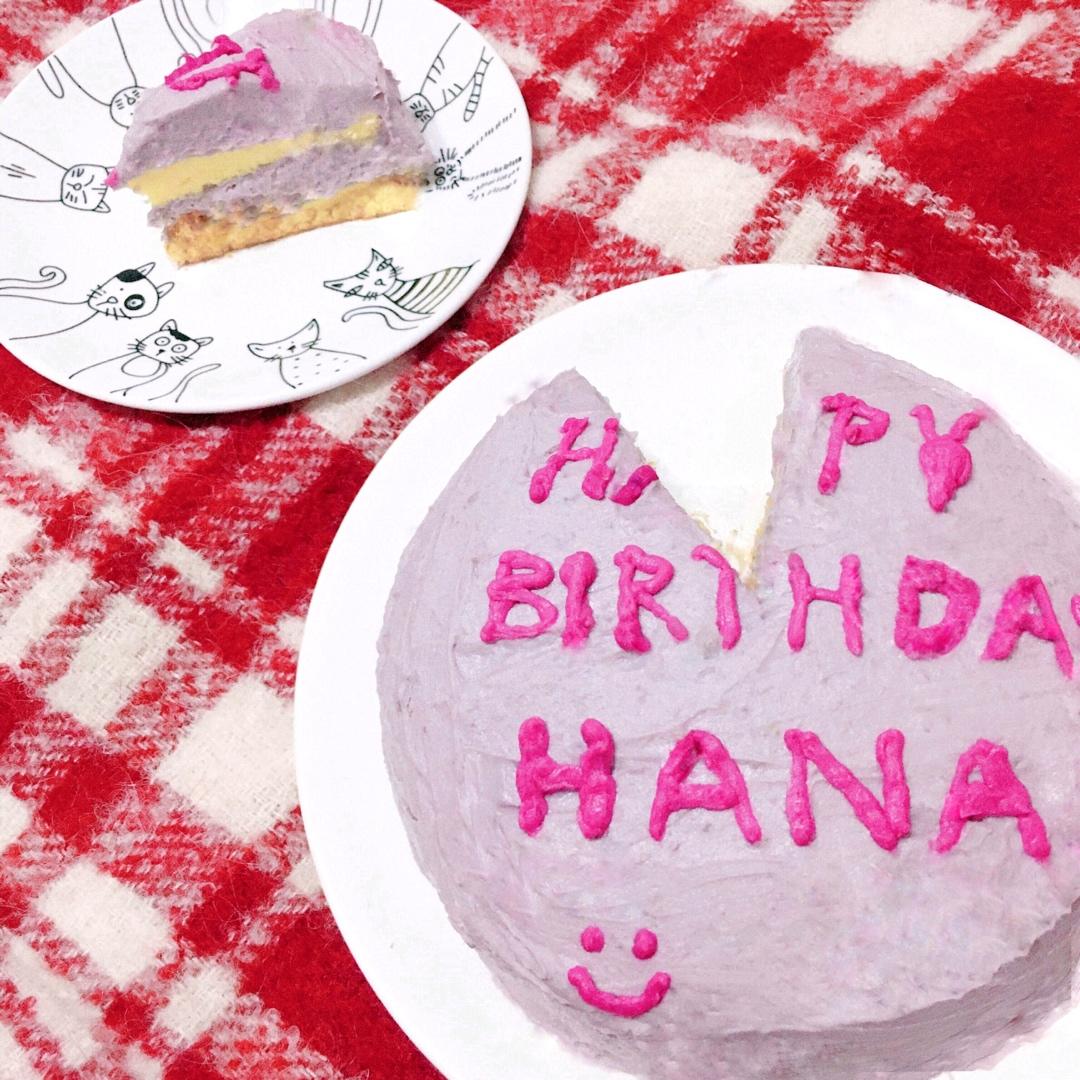 芋泥奶油肉松蛋糕（奶茶戚风胚）