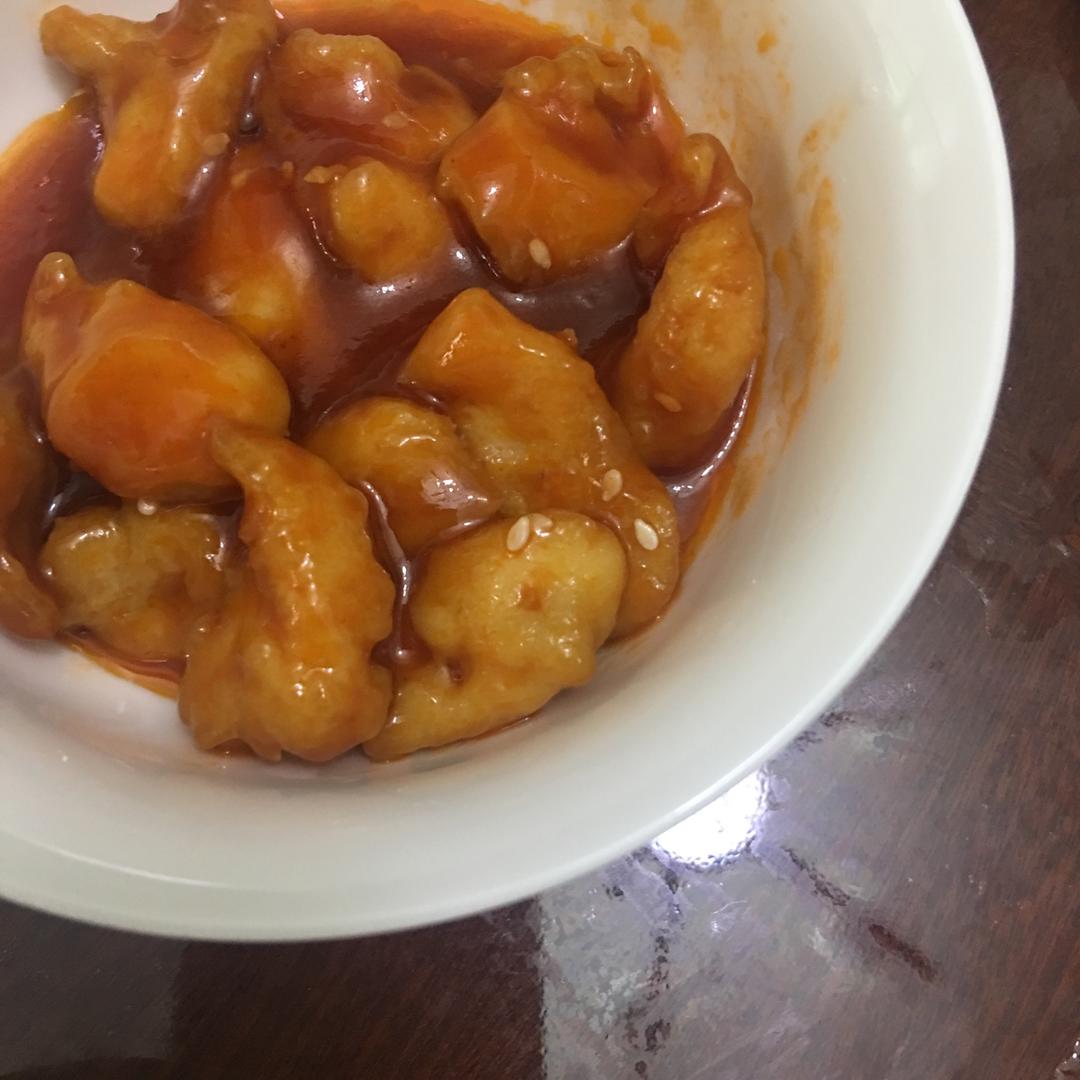 酸甜可口的糖醋里脊(鸡胸肉版)