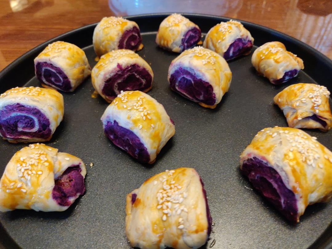 万能的手抓饼系列～紫薯酥