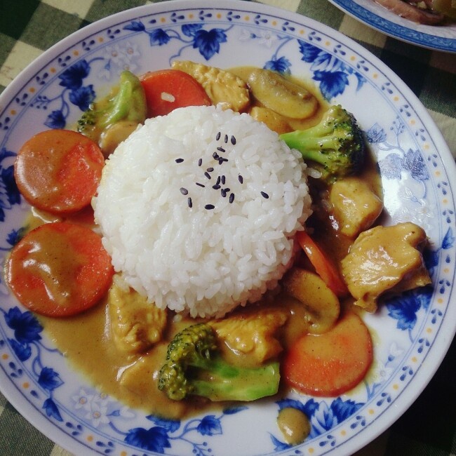 椰香咖喱蔬菜烩饭