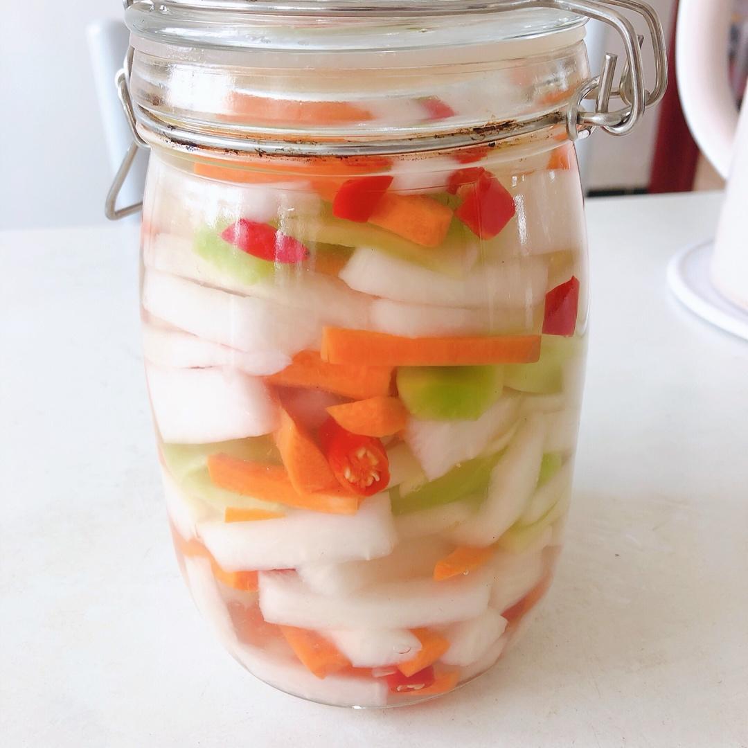 醋泡萝卜黄瓜 五分钟速成隔夜就吃