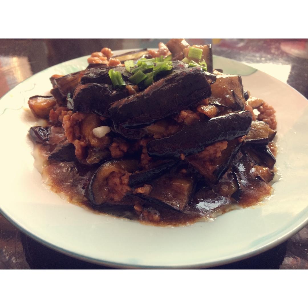 红烧肉沫茄子