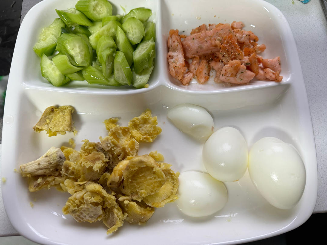 紫薯杏仁球+桃子