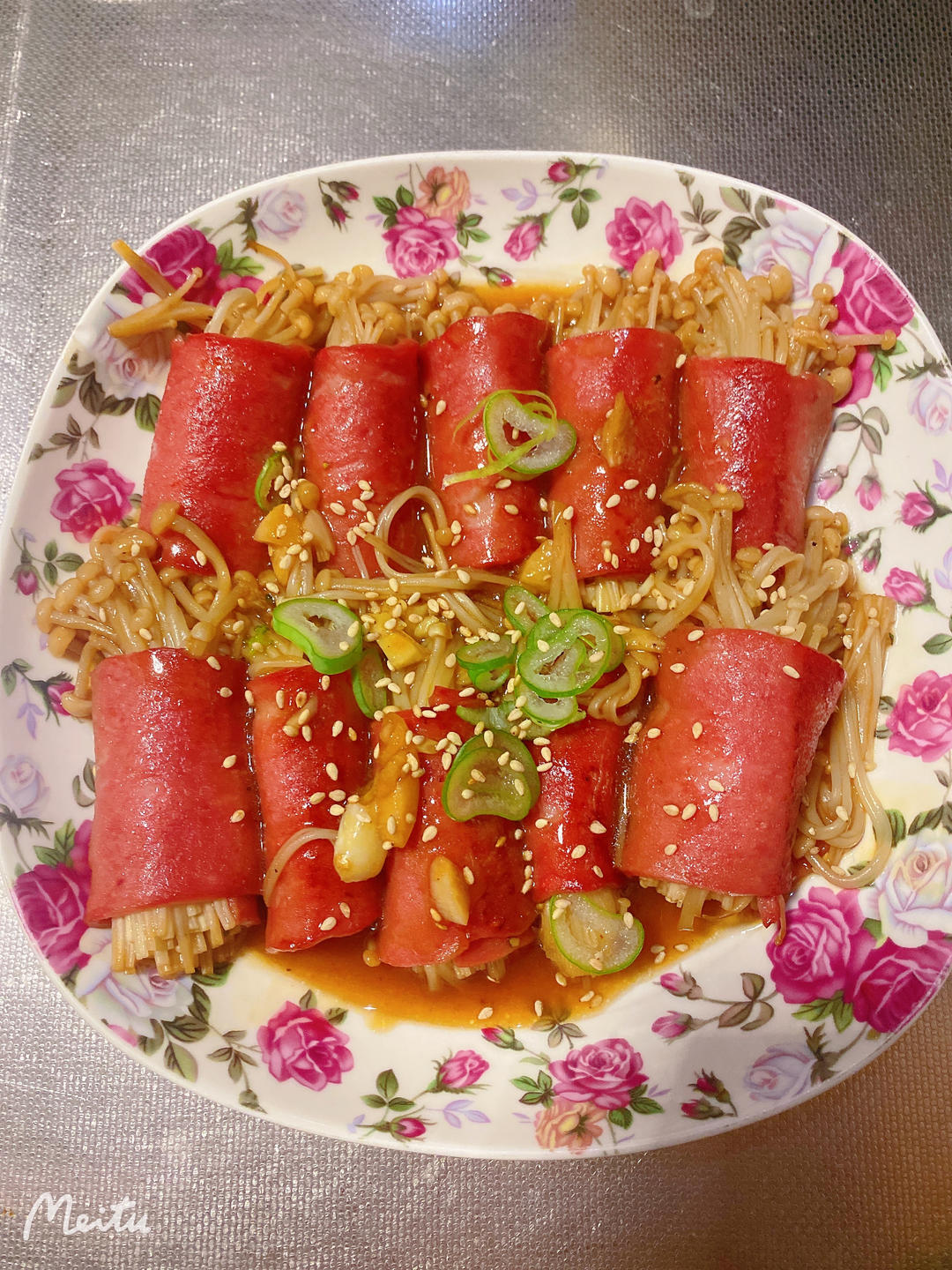味道超赞 超下饭的金针菇培根卷