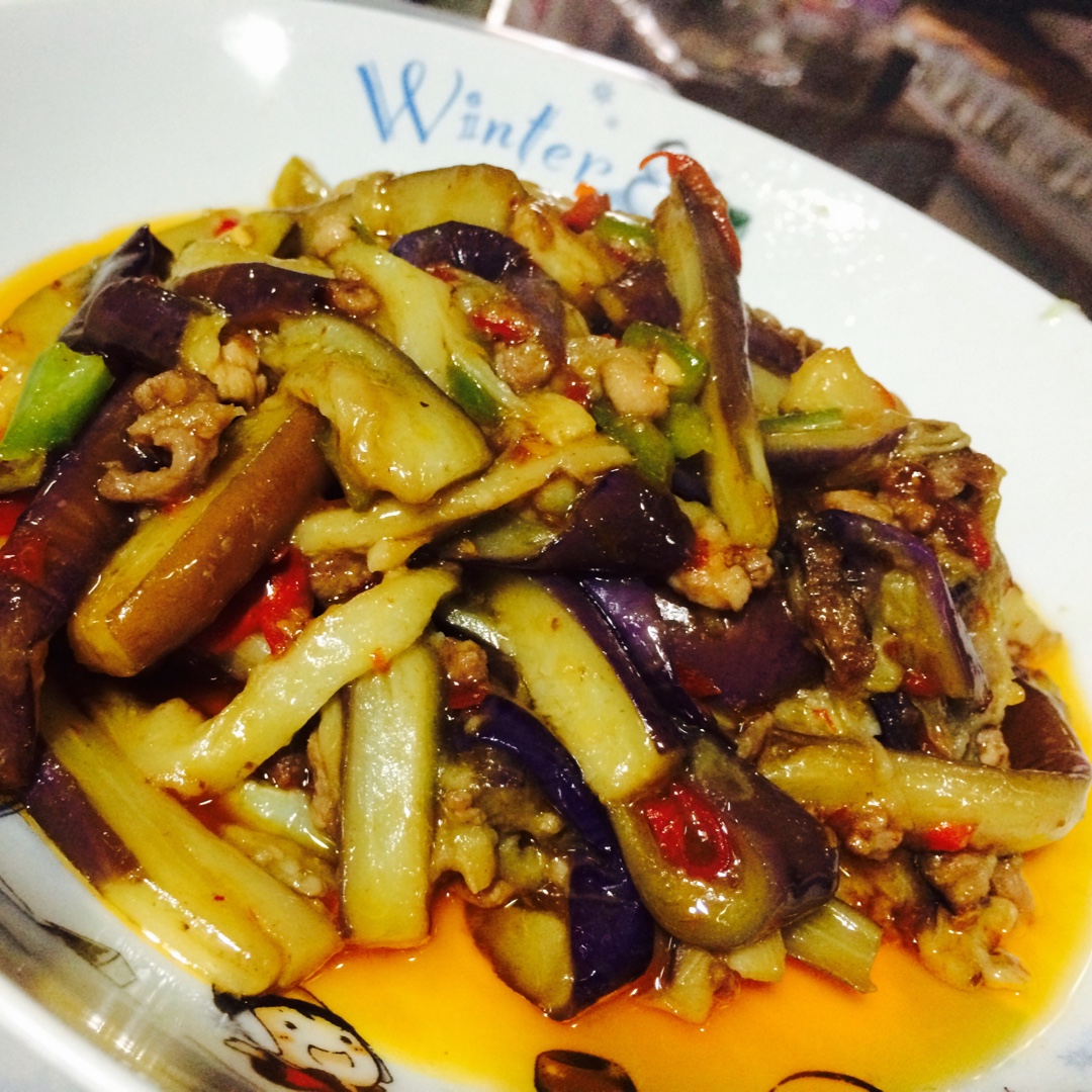 红烧肉沫茄子