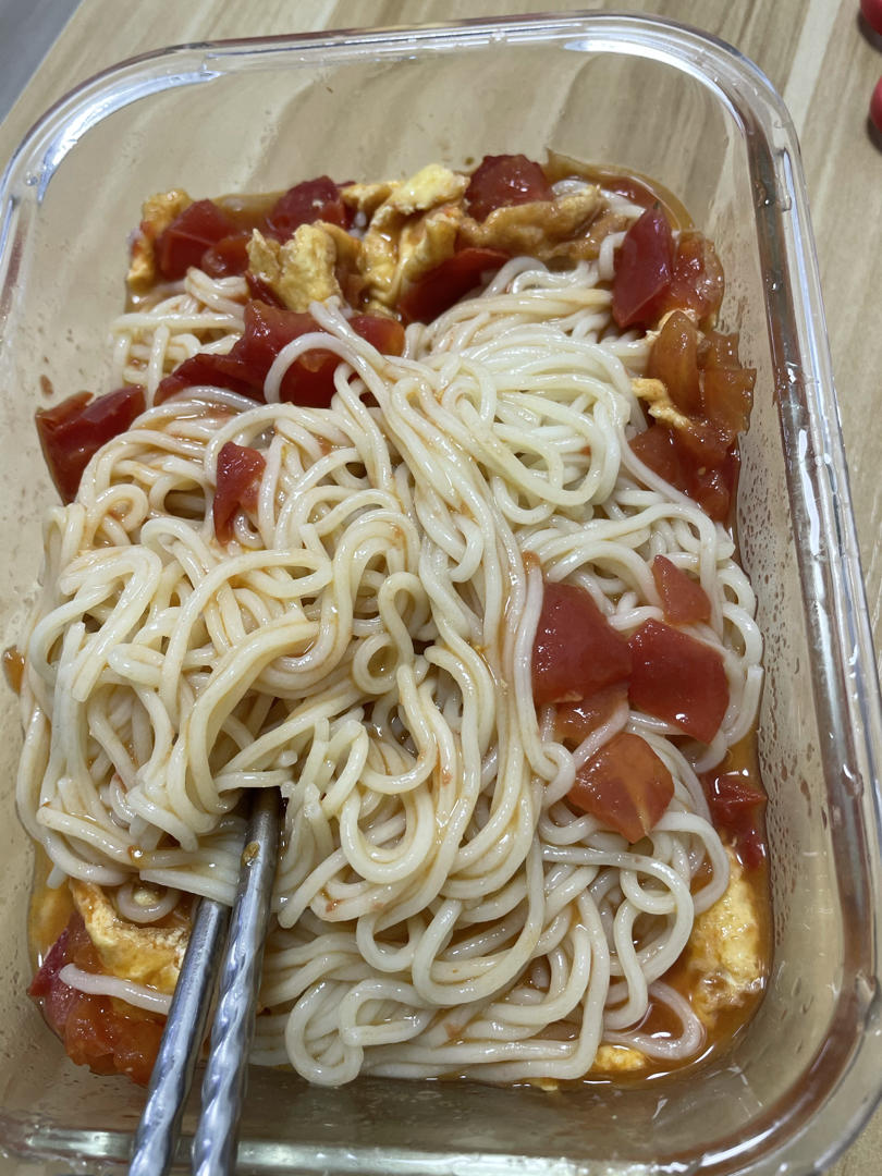 超简单❗️快来碗西红柿炒鸡蛋盖浇面🍝