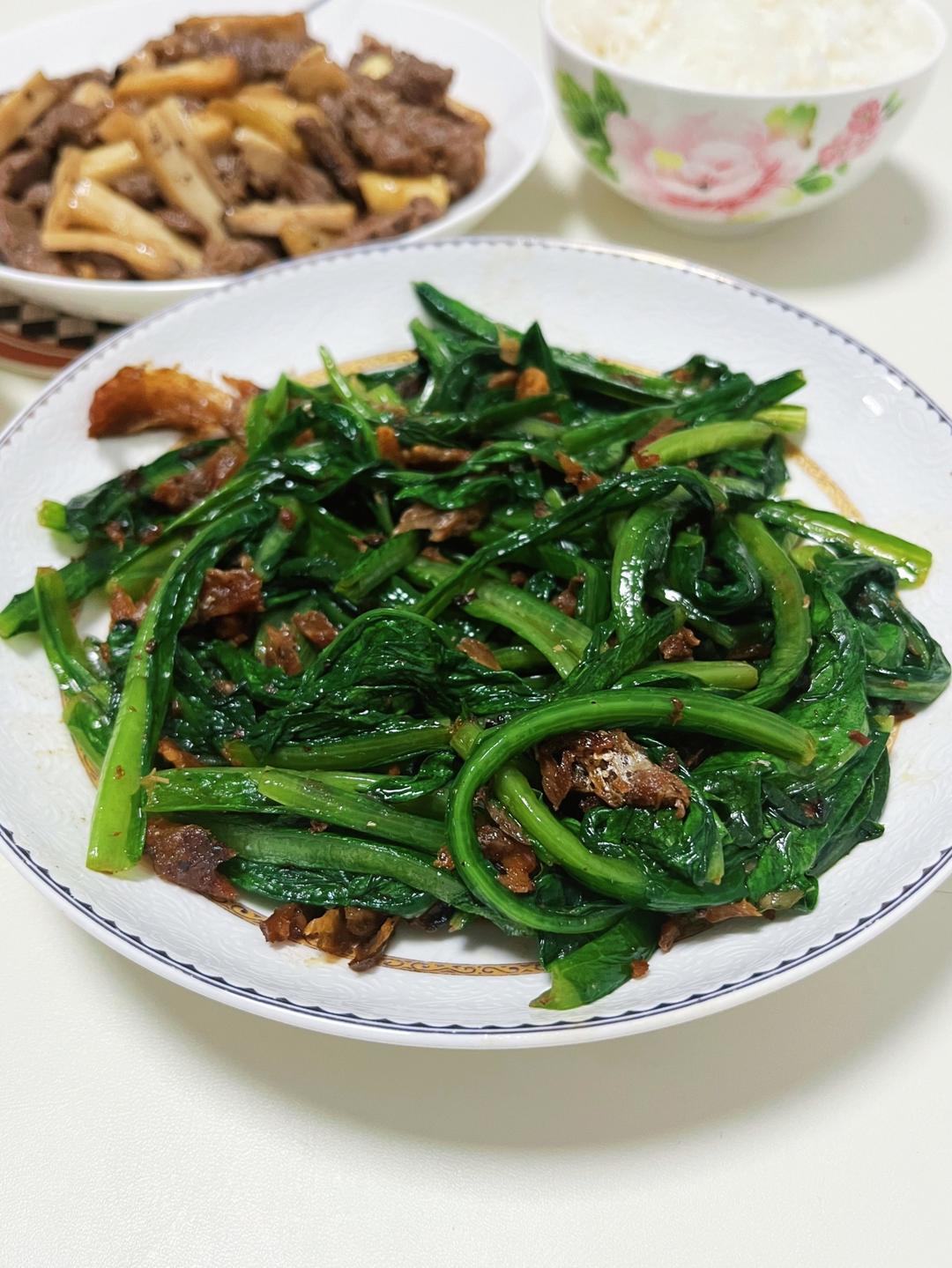 豆鼓鲮鱼油麦菜