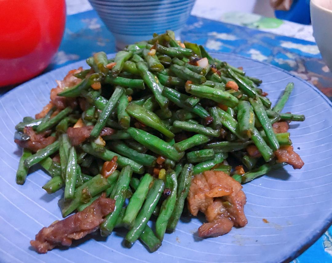 豆角炒肉丝