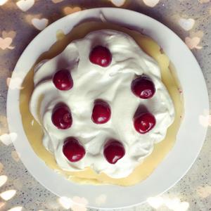 火龙果/樱桃/坚果千层蛋糕的做法 步骤5