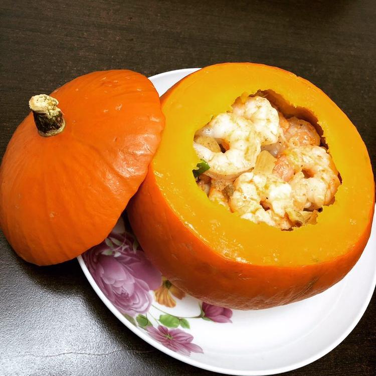 贝贝南瓜虾仁蛋羹