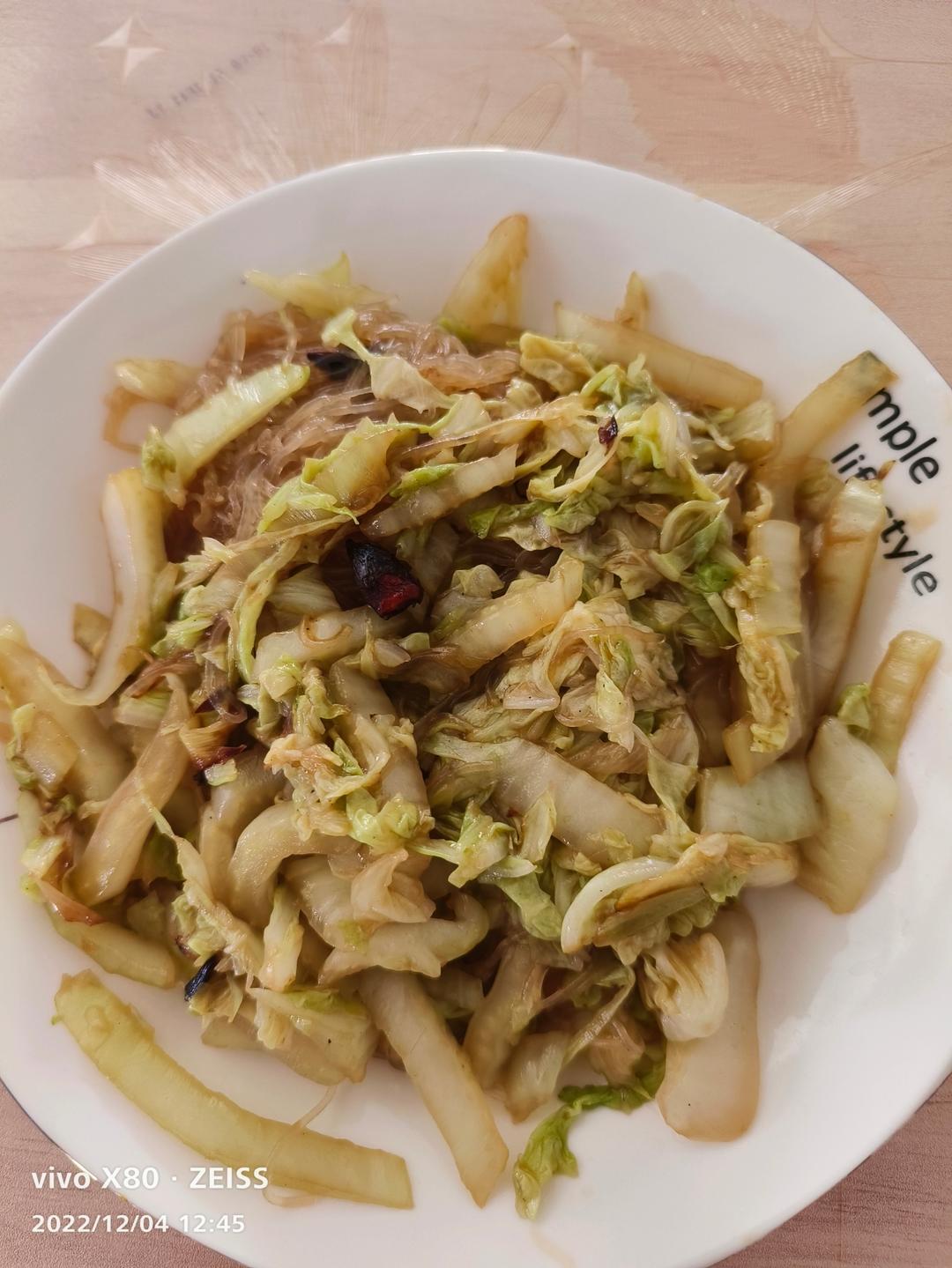 大白菜炒粉丝