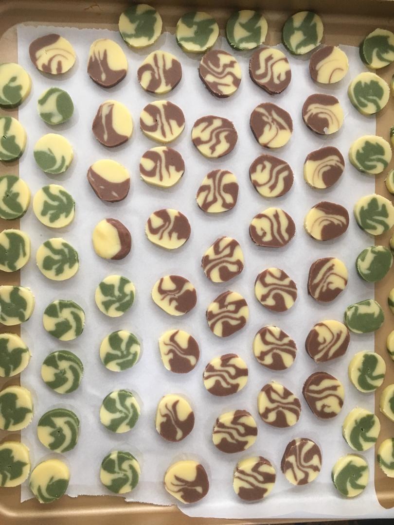 双色大理石纹饼干制作方法（花纹整形详细图解版）