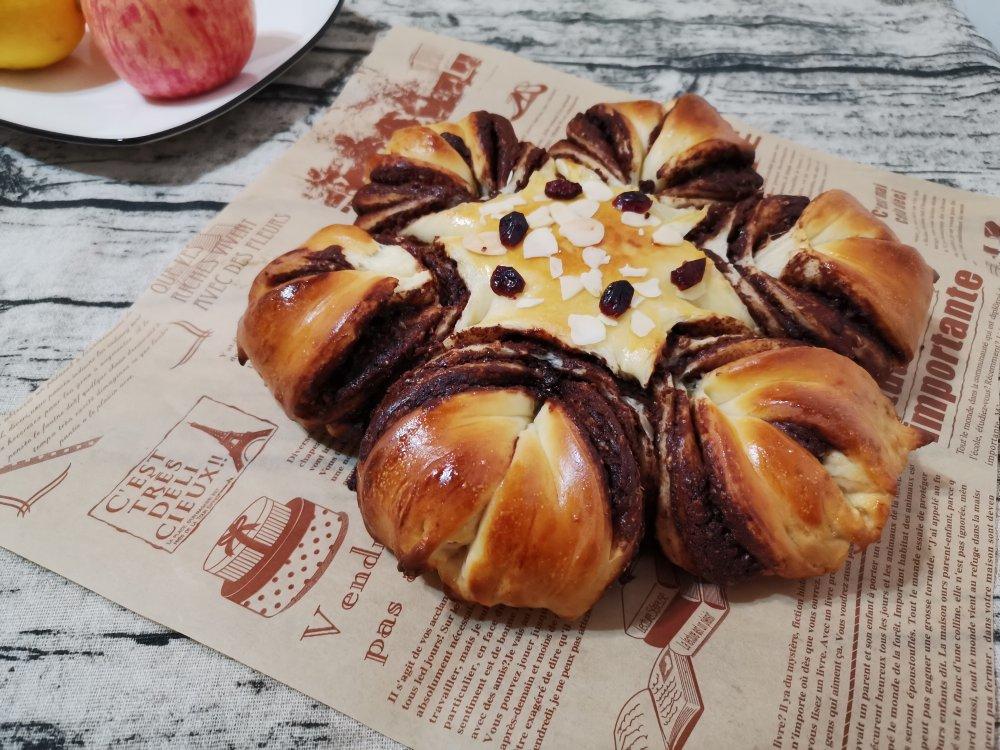 【北鼎烤箱食谱】网红ins款圣诞雪花大面包