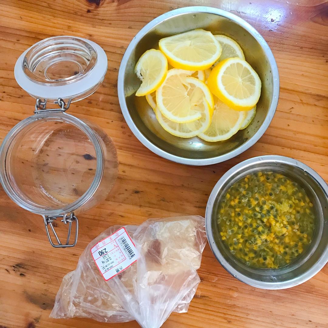 百香果柠檬冰糖蜂蜜