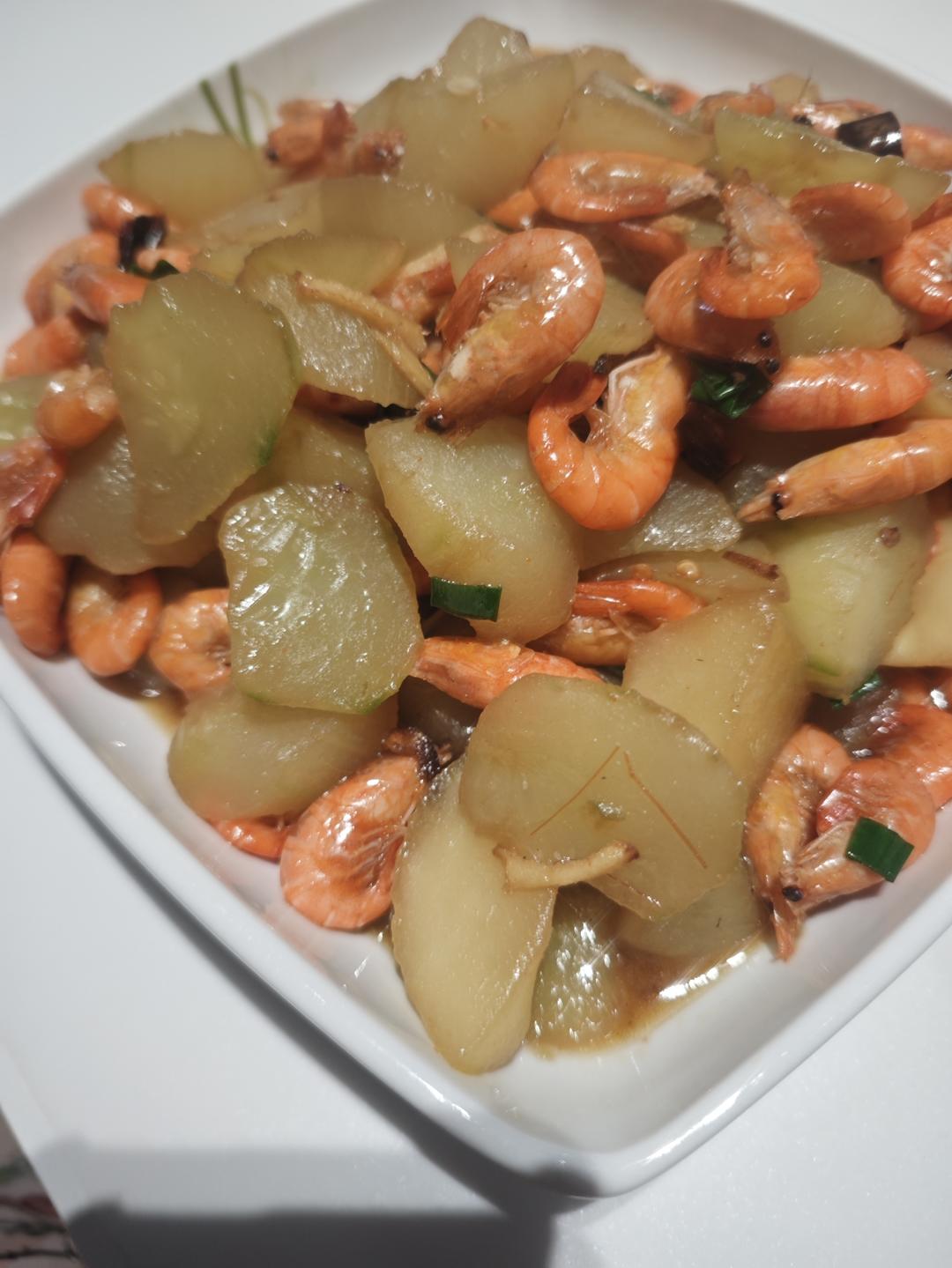 老黄瓜炒河虾