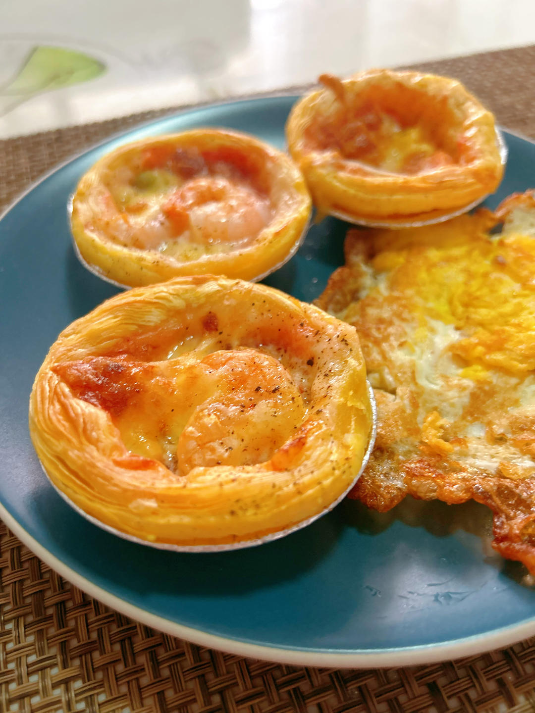 简易早餐一一虾塔