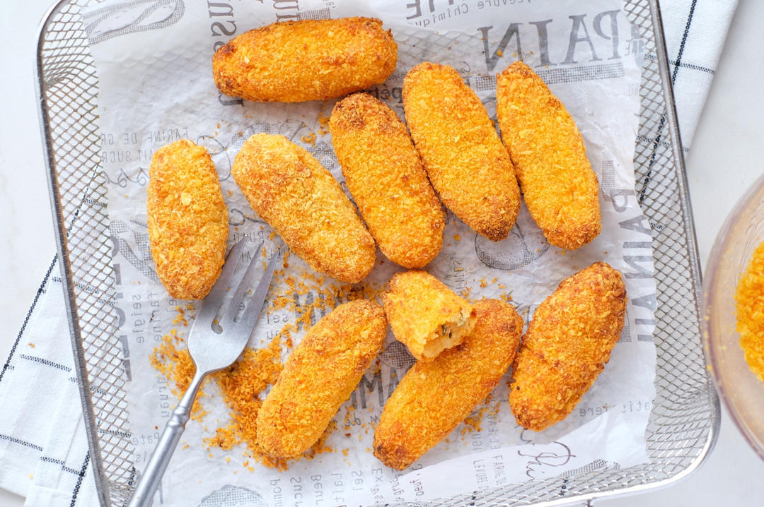 咸蛋脆壳肉松薯饼【非油炸！但不输油炸的酥脆】